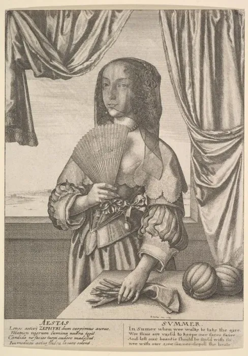 Framed Print : Aestas - Summer (Three-quarter-length seasons), 1641. Creator: Wenceslaus Hollar Framed Print : Aestas - Summer (Three-quarter-length seasons), 1641. Creator: Wenceslaus Hollar