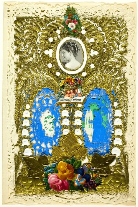 Framed Print : Affections Offering (Valentine), c. 1850. Creator: John Windsor Framed Print : Affections Offering (Valentine), c. 1850. Creator: John Windsor