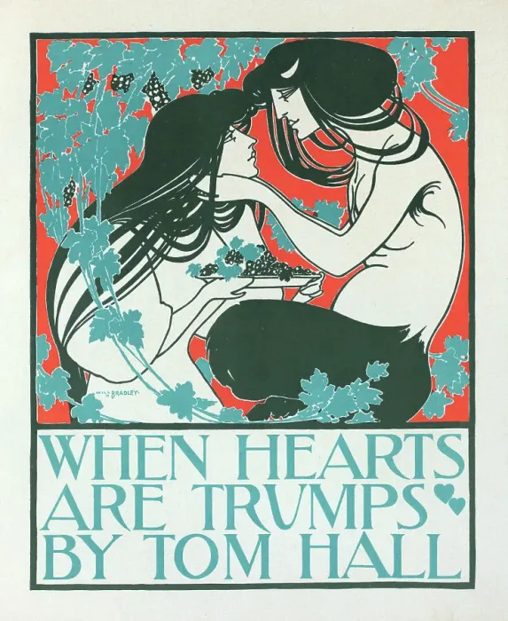 Framed Print : Affiche américaine When hearts are trumps, c1897. Creator: William H Bradley. Affiche américaine When hearts are trumps, c1897. Creator: William H Bradley Framed Print : Affiche américaine When hearts are trumps, c1897. Creator: William H Bradley. Affiche américaine When hearts are trumps, c1897. Creator: William H Bradley