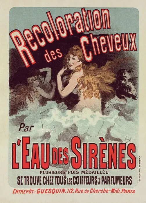 Framed Print : Affiche pour l Eau de Sirènes, c1899. Creator: Jules Cheret. Affiche pour l Eau de Sirènes, c1899. Creator: Jules Cheret Framed Print : Affiche pour l Eau de Sirènes, c1899. Creator: Jules Cheret. Affiche pour l Eau de Sirènes, c1899. Creator: Jules Cheret