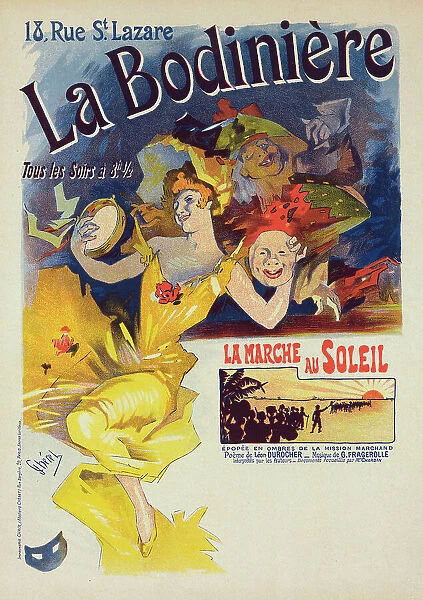 Affiche pour 'La Bodinière'. c1900. Creator: Jules Cheret. Affiche pour 'La Bodinière'. c1900. Creator: Jules Cheret