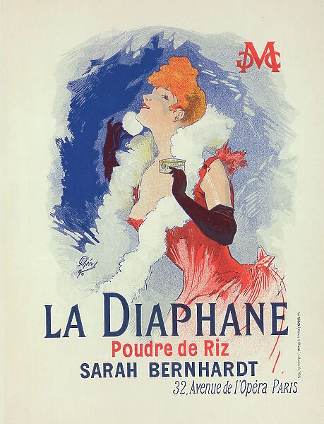 Affiche pour la Poudre de Riz 'la Diaphane'. c1898. Creator: Jules Cheret. Affiche pour la Poudre de Riz 'la Diaphane'. c1898. Creator: Jules Cheret