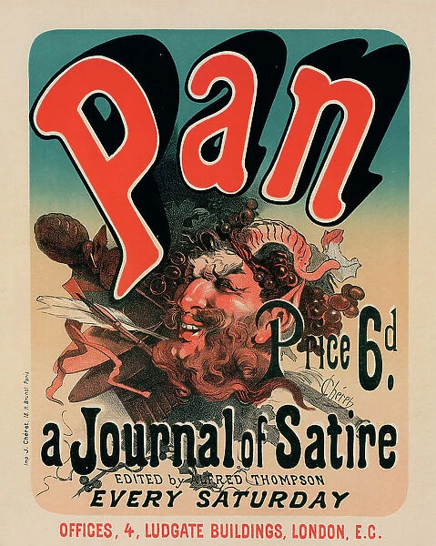 Affiche pour le journal 'Pan'. c1897. Creator: Jules Cheret. Affiche pour le journal 'Pan'. c1897. Creator: Jules Cheret