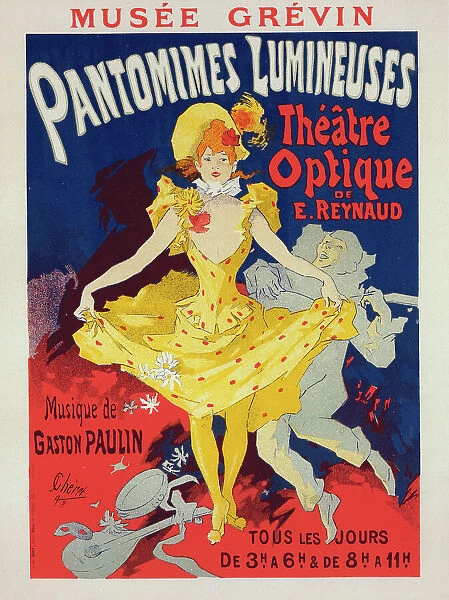Affiche pour le Musée Grévin, 'Pantomimes lumineuses'. c1896. Creator: Jules Cheret. Affiche pour le Musée Grévin, 'Pantomimes lumineuses'. c1896. Creator: Jules Cheret