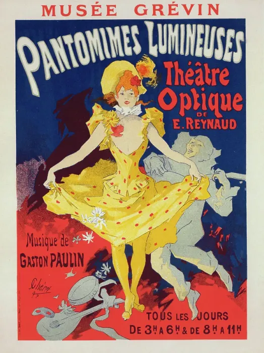 Framed Print : Affiche pour le Musée Grévin, Pantomimes lumineuses'. c1896. Creator: Jules Cheret. Affiche pour le Musée Grévin, Pantomimes lumineuses'. c1896. Creator: Jules Cheret Framed Print : Affiche pour le Musée Grévin, Pantomimes lumineuses'. c1896. Creator: Jules Cheret. Affiche pour le Musée Grévin, Pantomimes lumineuses'. c1896. Creator: Jules Cheret