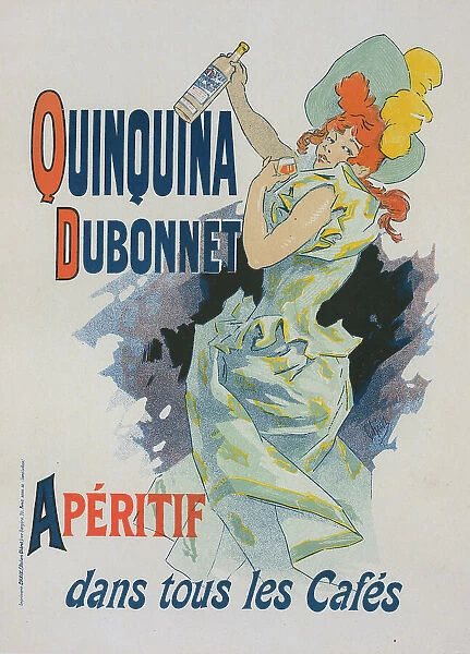 Affiche pour le 'Quinquina Dubonnet'. c1896. Creator: Jules Cheret. Affiche pour le 'Quinquina Dubonnet'. c1896. Creator: Jules Cheret