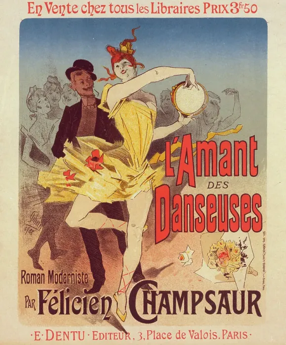 Framed Print : Affiche pour le roman l'Amant des Danseuses, par M. Félicien Champsaur. c1896. Creator: Jules Cheret. Affiche pour le roman l'Amant des Danseuses, par M. Félicien Champsaur. c1896. Creator: Jules Cheret Framed Print : Affiche pour le roman l'Amant des Danseuses, par M. Félicien Champsaur. c1896. Creator: Jules Cheret. Affiche pour le roman l'Amant des Danseuses, par M. Félicien Champsaur. c1896. Creator: Jules Cheret