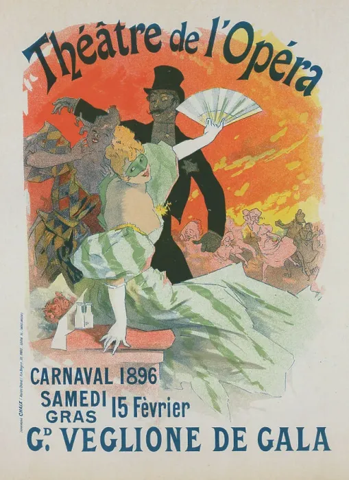 Framed Print : Affiche pour le théâtre de l'Opéra, Carnaval 1896. Grand Veglione de Gala'. c1896. Creator: Jules Cheret. Affiche pour le théâtre de l'Opéra, Carnaval 1896. Grand Veglione de Gala'. c1896 Framed Print : Affiche pour le théâtre de l'Opéra, Carnaval 1896. Grand Veglione de Gala'. c1896. Creator: Jules Cheret. Affiche pour le théâtre de l'Opéra, Carnaval 1896. Grand Veglione de Gala'. c1896