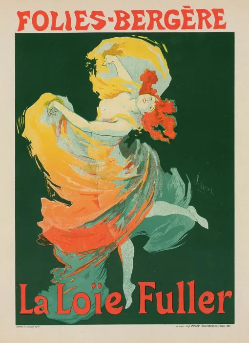 Framed Print : Affiche pour les Folies-Bergère, la Loïe Fuller'. c1897. Creator: Jules Cheret. Affiche pour les Folies-Bergère, la Loïe Fuller'. c1897. Creator: Jules Cheret Framed Print : Affiche pour les Folies-Bergère, la Loïe Fuller'. c1897. Creator: Jules Cheret. Affiche pour les Folies-Bergère, la Loïe Fuller'. c1897. Creator: Jules Cheret