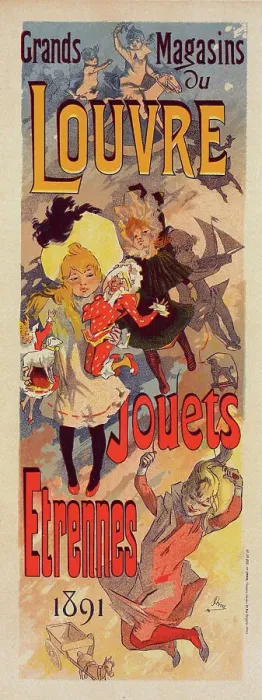 Framed Print : Affiche pour les Magasins du Louvre, c1899. Creator: Jules Cheret. Affiche pour les Magasins du Louvre, c1899. Creator: Jules Cheret Framed Print : Affiche pour les Magasins du Louvre, c1899. Creator: Jules Cheret. Affiche pour les Magasins du Louvre, c1899. Creator: Jules Cheret