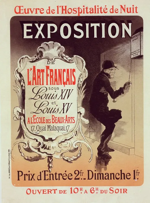 Framed Print : Affiche pour l'oeuvre de l'Hospitalité de Nuit'. c1898. Creator: Jules Cheret Framed Print : Affiche pour l'oeuvre de l'Hospitalité de Nuit'. c1898. Creator: Jules Cheret