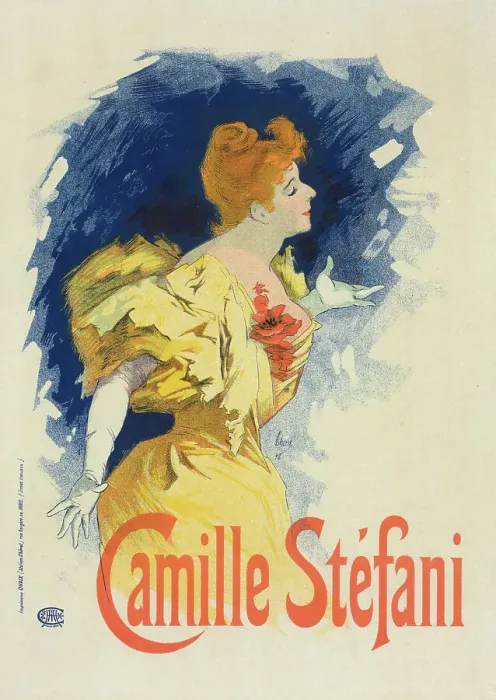 Framed Print : Affiche pour Mlle Camille Stéfani'. c1897. Creator: Jules Cheret. Affiche pour Mlle Camille Stéfani'. c1897. Creator: Jules Cheret Framed Print : Affiche pour Mlle Camille Stéfani'. c1897. Creator: Jules Cheret. Affiche pour Mlle Camille Stéfani'. c1897. Creator: Jules Cheret