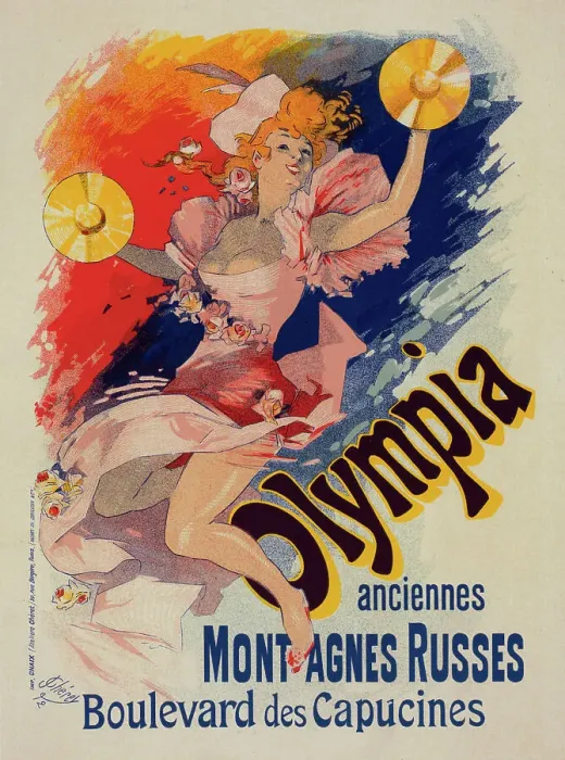 Framed Print : Affiche pour Olympia'. c1898. Creator: Jules Cheret. Affiche pour Olympia'. c1898. Creator: Jules Cheret Framed Print : Affiche pour Olympia'. c1898. Creator: Jules Cheret. Affiche pour Olympia'. c1898. Creator: Jules Cheret