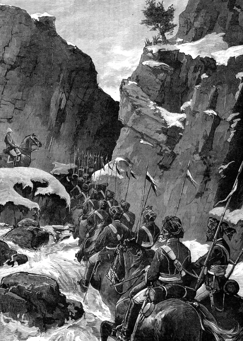 Framed Print : The Afghan War: the 10th Bengal Lancers in the Jugdulluk Pass, 1880. Creator: Unknown Framed Print : The Afghan War: the 10th Bengal Lancers in the Jugdulluk Pass, 1880. Creator: Unknown