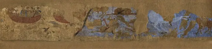 Framed Print : Afrasiab murals, North wall, Chinese panel': Emperor Taizong hunting, and the... 648-651. Creator: Sogdian Art. Afrasiab murals, North wall, Chinese panel': Emperor Taizong hunting, and the... 648-651. Creator: Sogdian Art Framed Print : Afrasiab murals, North wall, Chinese panel': Emperor Taizong hunting, and the... 648-651. Creator: Sogdian Art. Afrasiab murals, North wall, Chinese panel': Emperor Taizong hunting, and the... 648-651. Creator: Sogdian Art