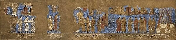 Afrasiab murals: West wall: Ambassadors from various countries, Between 648 and 651. Creator: Sogdian Art