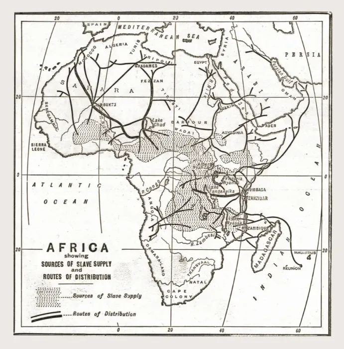 Framed Print : Africa showing souces of Slave Supply, 1888. Creator: Unknown Framed Print : Africa showing souces of Slave Supply, 1888. Creator: Unknown