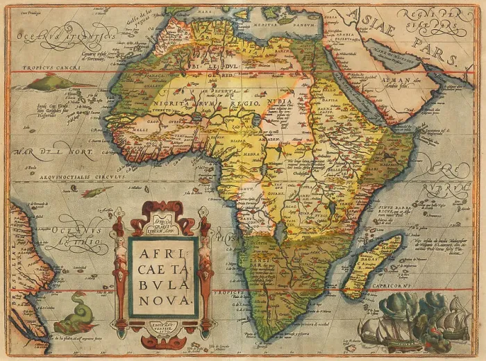 Framed Print : Africae Tabula Nova. From Theatrum Orbis Terrarum, 1572. Creator: Ortelius, Abraham (1527-1598) Framed Print : Africae Tabula Nova. From Theatrum Orbis Terrarum, 1572. Creator: Ortelius, Abraham (1527-1598)