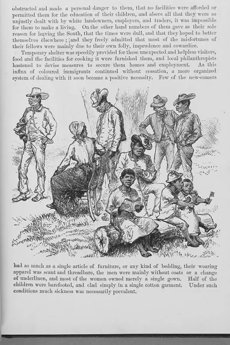 Framed Print : African Americans leaving the South, 1882. Creator: Unknown Framed Print : African Americans leaving the South, 1882. Creator: Unknown