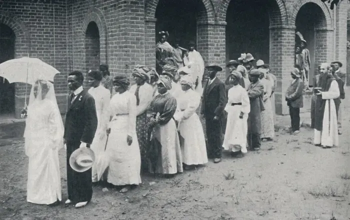Framed Print : An African Christian wedding procession, 1912 Framed Print : An African Christian wedding procession, 1912