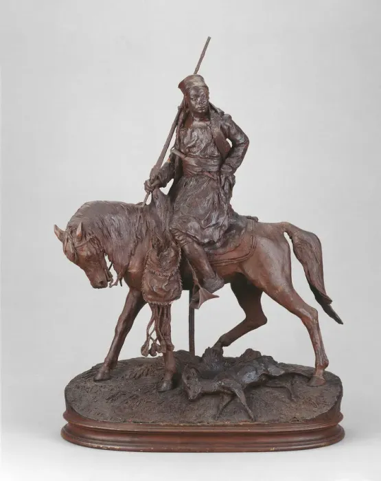 Framed Print : African Hunter, 1877. Creator: Pierre-Jules Mene Framed Print : African Hunter, 1877. Creator: Pierre-Jules Mene