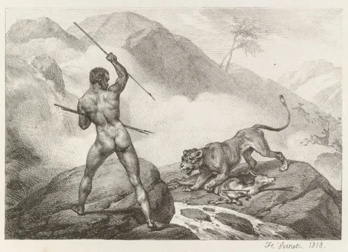 Framed Print : African Hunter (Chasseur Africain), 1818. Creator: Horace Vernet (French, 1789-1863) Framed Print : African Hunter (Chasseur Africain), 1818. Creator: Horace Vernet (French, 1789-1863)