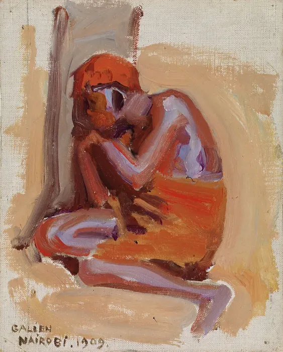 Framed Print : An African Resting, 1909. Creator: Akseli Gallen-Kallela Framed Print : An African Resting, 1909. Creator: Akseli Gallen-Kallela
