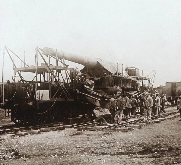 African troops and heavy artillery, Champagne, northern France, c1914-c1918
