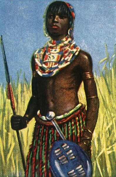 African warrior, c1928. Creator: Unknown