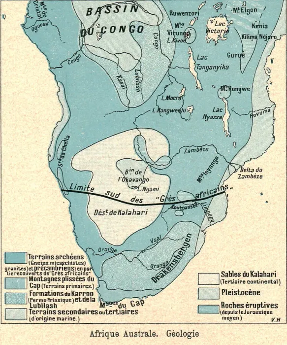 Framed Print : Afrique Australe. Geologie; Afrique Australe, 1914. Creator: Unknown Framed Print : Afrique Australe. Geologie; Afrique Australe, 1914. Creator: Unknown