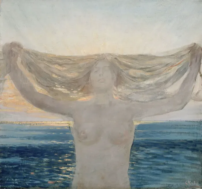 Framed Print : Aftenbrisen, (Evening Breeze), probably 1900. Creator: Christian Krohg Framed Print : Aftenbrisen, (Evening Breeze), probably 1900. Creator: Christian Krohg