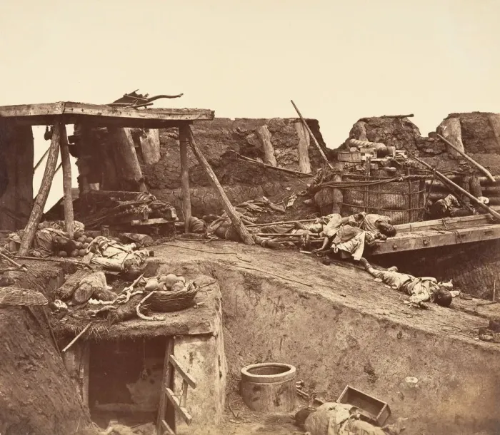 Framed Print : [After the Capture of the Taku Forts], 1860. Creator: Felice Beato