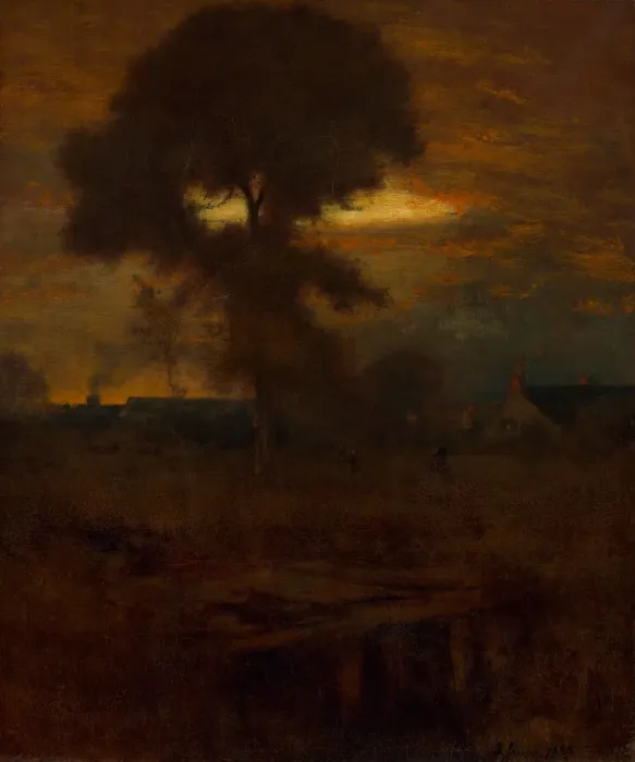 Framed Print : Afterglow, 1893. Creator: George Inness