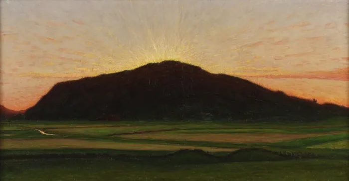 Framed Print : Afterglow, 1909. Creator: Karl Nordström Framed Print : Afterglow, 1909. Creator: Karl Nordström