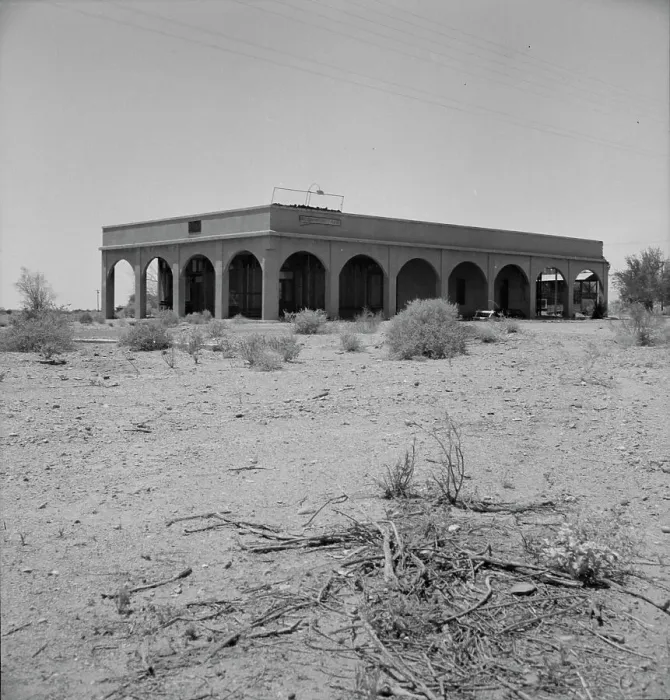 Framed Print : Aftermath of irrigation boom and subsequent collapse of cotton, Nyland, California, 1937. Creator: Dorothea Lange Framed Print : Aftermath of irrigation boom and subsequent collapse of cotton, Nyland, California, 1937. Creator: Dorothea Lange