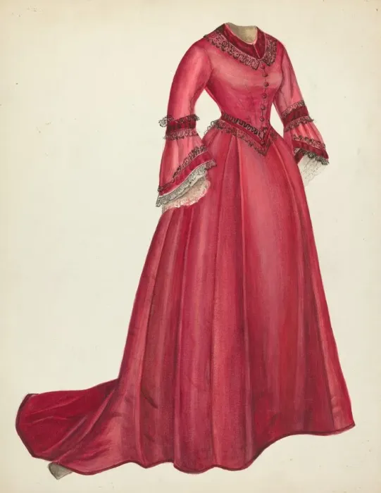 Framed Print : Afternoon Dress, 1935 / 1942. Creator: Mina Lowry Framed Print : Afternoon Dress, 1935 / 1942. Creator: Mina Lowry