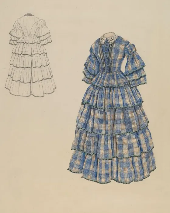 Framed Print : Afternoon Dress, c. 1937. Creator: Ray Price Framed Print : Afternoon Dress, c. 1937. Creator: Ray Price