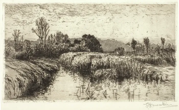 Framed Print : Afternoon in March, Schleissheim, Bavaria, 1885. Creator: Lewis Henry Meakin Framed Print : Afternoon in March, Schleissheim, Bavaria, 1885. Creator: Lewis Henry Meakin