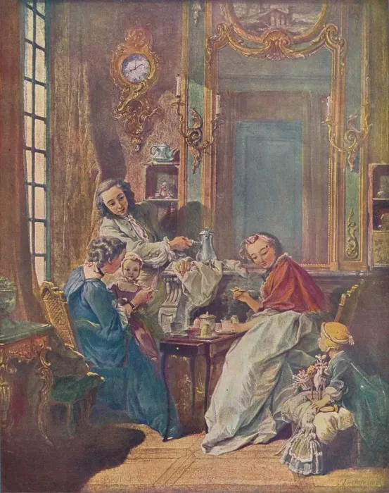 Framed Print : The Afternoon Meal, 1739. Artist: Francois Boucher Framed Print : The Afternoon Meal, 1739. Artist: Francois Boucher