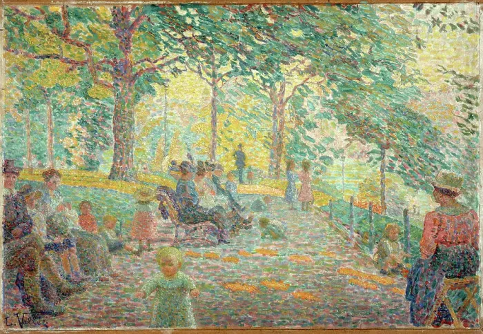 Framed Print : Afternoon at Parc Montsouris, c1919. Creator: Ludovic Vallee Framed Print : Afternoon at Parc Montsouris, c1919. Creator: Ludovic Vallee