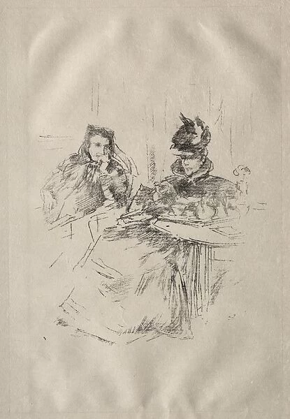 Afternoon Tea, Mrs. Phillips and Mrs. Charles Whibley. Creator: James McNeill Whistler (American
