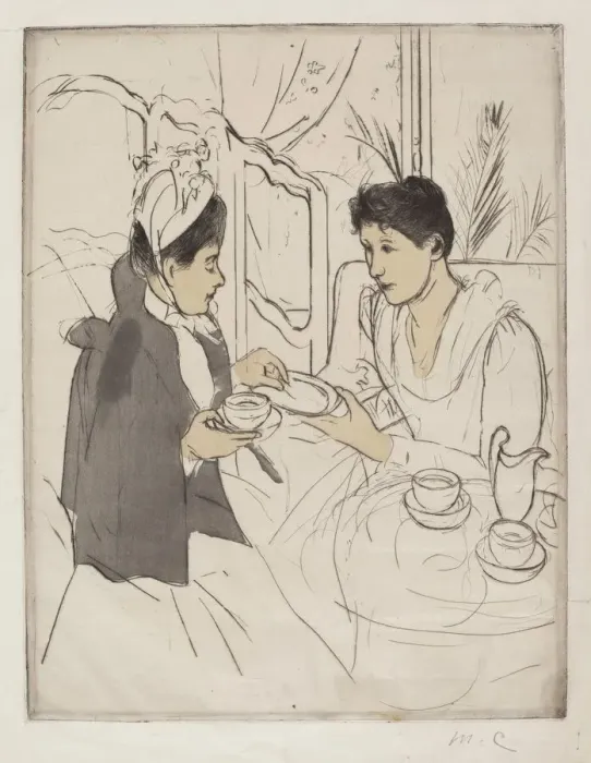 Framed Print : Afternoon Tea Party, 1890-1891. Creator: Mary Cassatt Framed Print : Afternoon Tea Party, 1890-1891. Creator: Mary Cassatt