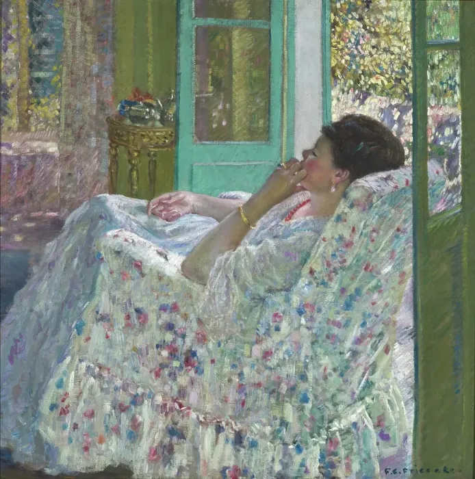 Framed Print : Afternoon - Yellow Room, 1910. Creator: Frederick Carl Frieseke Framed Print : Afternoon - Yellow Room, 1910. Creator: Frederick Carl Frieseke