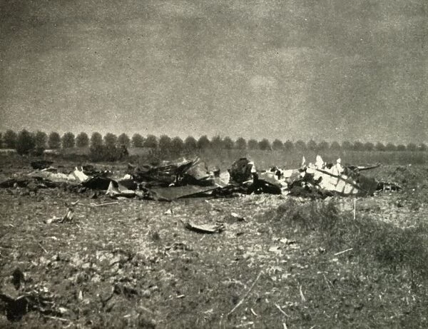 And Afterwards: The End of a Heinkel in a French Field, 1939-1940, (1941). Creator: Unknown