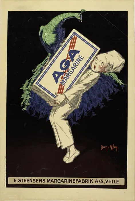 Framed Print : Aga Margarine, 1928. Creator: D'Ylen, Jean (1886-1938) Framed Print : Aga Margarine, 1928. Creator: D'Ylen, Jean (1886-1938)