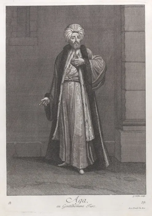 Framed Print : Aga, ou Gentilhomme Turc, 1714-15. Creator: Unknown Framed Print : Aga, ou Gentilhomme Turc, 1714-15. Creator: Unknown