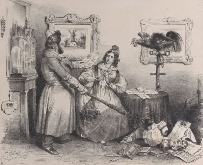 Framed Print : Again, Madame, whether you do or do not want to divorce, you are perfectly free, 1832 Framed Print : Again, Madame, whether you do or do not want to divorce, you are perfectly free, 1832