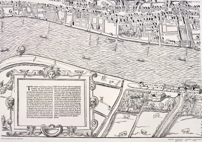 Framed Print : Agas Map of London, c1561 Framed Print : Agas Map of London, c1561