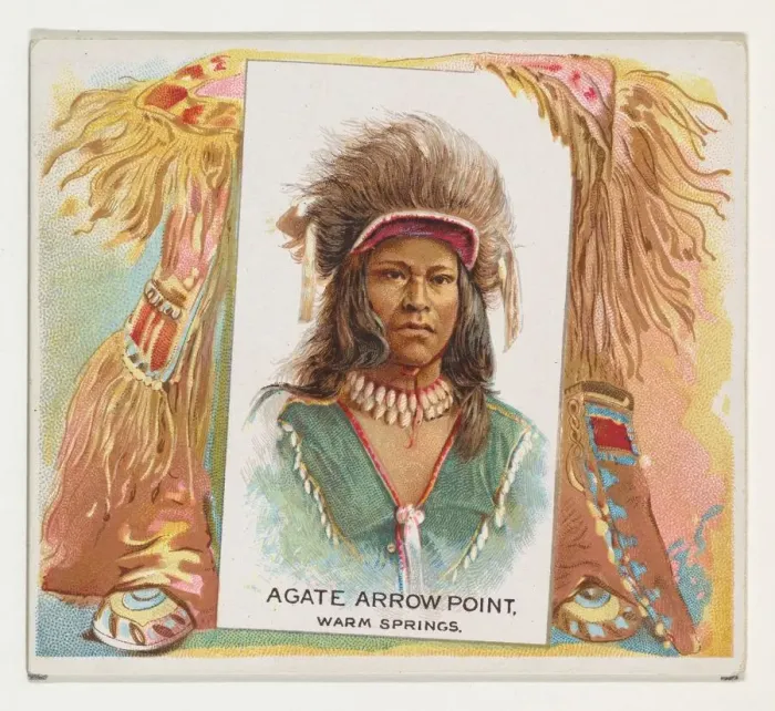 Framed Print : Agate Arrow Point, Warm Springs, from the American Indian Chiefs series (N36