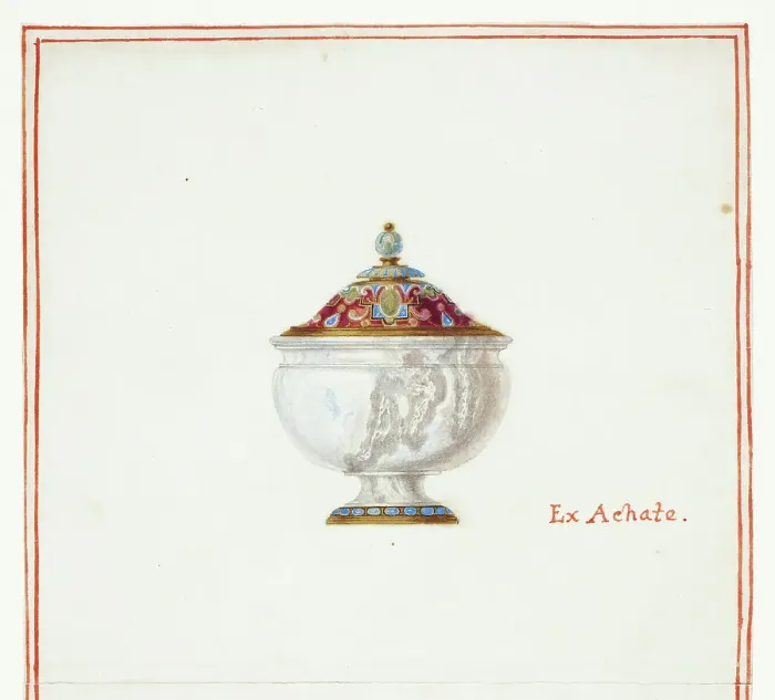 Framed Print : Agate Covered Bowl, n.d. Creator: Giuseppe Grisoni Framed Print : Agate Covered Bowl, n.d. Creator: Giuseppe Grisoni
